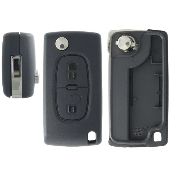 Coque de Clé 2 Boutons Peugeot & Citroën – Remplacement Expert, 3008, 5008, Jumpy, C4, C8