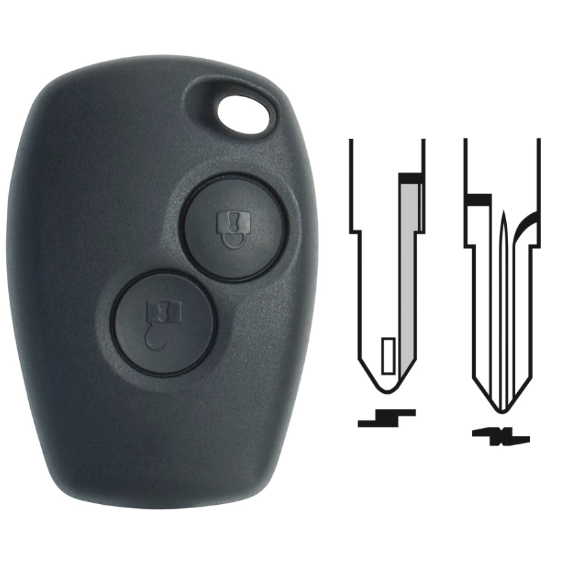 Coque Clé Renault 2 Boutons – Logan, Duster, Sandero, Dokker, Lodgy