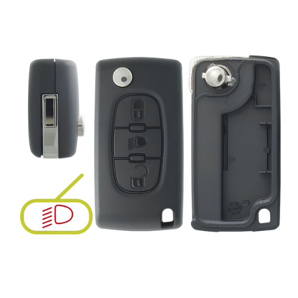 Coque Clé Citroën 3 Boutons – C4, C5, Picasso – Qualité & Facilité