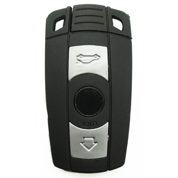 Coque de clé BMW 3 boutons – Compatible E36, E38, E39, E46, Z3, Série 1 E87, Série 3 E90, Série 5 E60, Z4 E89, X5 E53 – Lame HU92R & Pile VL2020