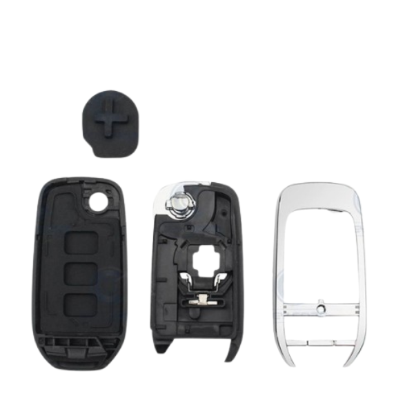 Coque de clé Renault 3 boutons – Lame VA6 et pile CR2032 sur coque