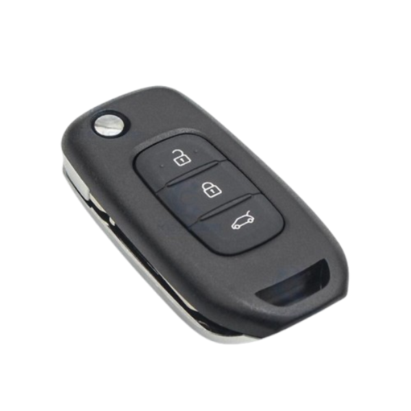 Coque de clé Renault 3 boutons – Lame VA6 et pile CR2032 sur coque