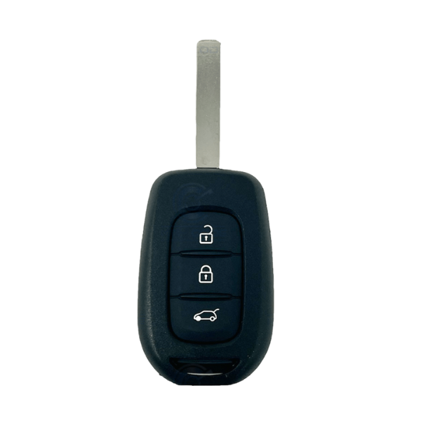 Coque de clé Renault 3 boutons – Clio V, Kadjar, Koleos II, Megane IV, Scenic IV, Talisman, Twingo III (Lame VA2 & Pile CR2032)