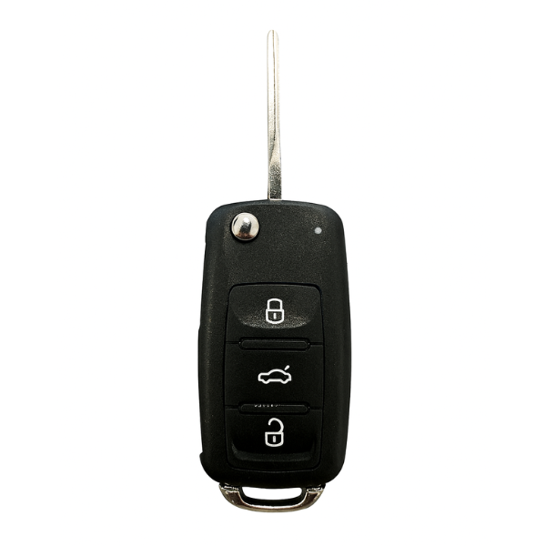 Coque de Clé 3 Boutons pour Volkswagen, Seat, Skoda – Golf 6, Polo, Leon, Octavia & Plus
